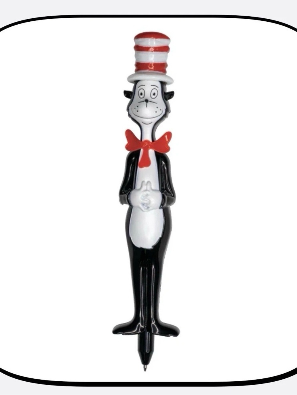Dr. Seuss Cat in the Hat Black White and Red Novelty Pen